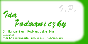 ida podmaniczky business card